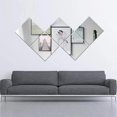 thumbnail image 5 of 3D Acrylic Mirror Sheets Wall Stickers Decals, 4 Pcs 12X10in Frameless Mirror Full Body Mirror Set, Length Gym Mirror Peel and Stick Mirrors for Wall Bathroom, Bedroom, Square, Door Tiles, 5 of 5