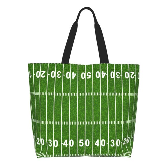 Easygdp American Football Field2 Print Tote Bags for Women,Women Travel Shoulder Bags Handbags,Big Capacity Shopping Work Bag