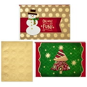 Hallmark Christmas Boxed Greeting Card Assortment, Snowman and Christmas Tree (40 Cards with Envelopes and Gold Seals)