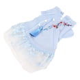 thumbnail image 3 of Falda Hanfu de estilo chino para mascotas, suave, elegante, transpirable, Pettiskirt para mascotas, perros, azul, L, 3 of 5