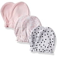 thumbnail image 2 of Hudson Baby Infant Girl Cotton Cap and Scratch Mitten 8pc Set, Crown, 0-6 Months, 2 of 3
