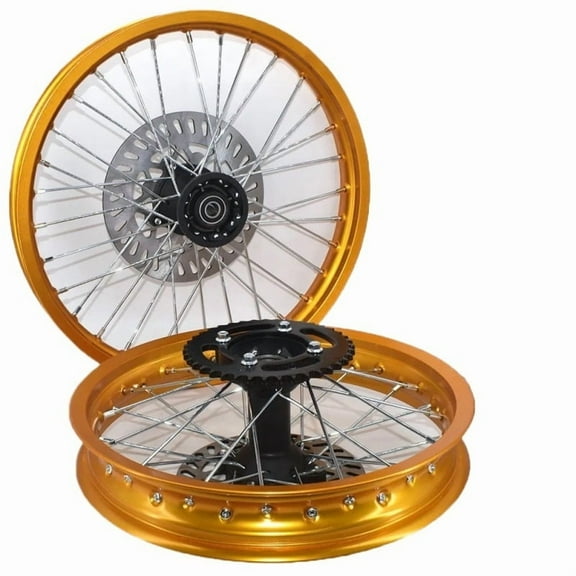 Applies to 1.60-17 inch Front 1.85-14 inch Rear Rims  Alloy with sprocket Disc Brakes For KLX CRF Kayo BSE Dirt Pit Bike Motorcycle