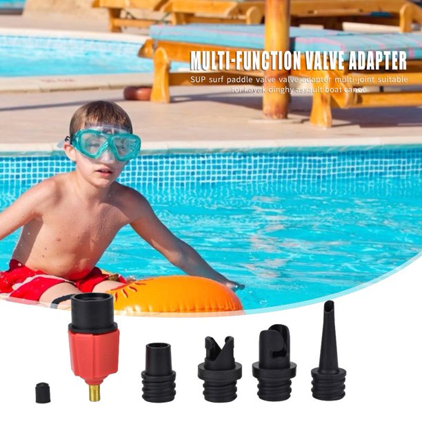 Adaptadores Juego de adaptadores de válvulas de aire para botes de remos inflables, adaptador de manguera para bomba de aire para Kayak SUP