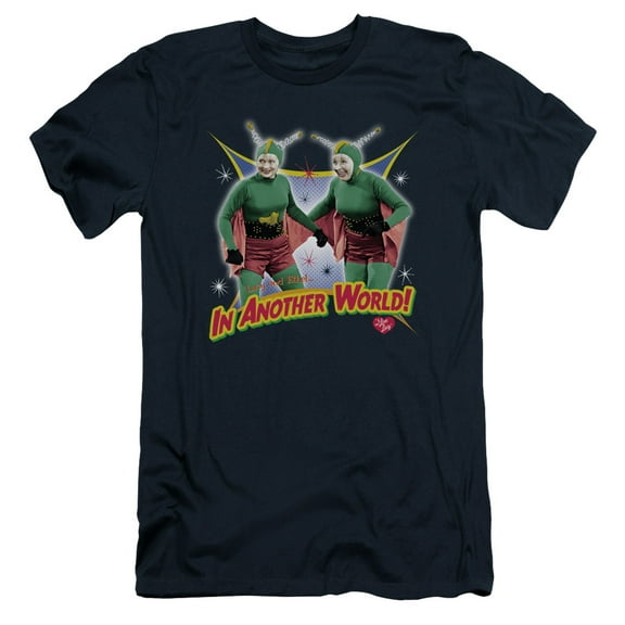 I Love Lucy In Another World S/S Adult 30/1 T-Shirt Navy
