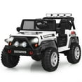 thumbnail image 1 of Costway 12V Kids Ride On Truck Remote Control Electric Car w/Lights&Music White, 1 of 10