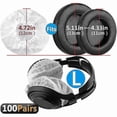 thumbnail image 3 of 100 Pairs Universal Stretchable Headphone Covers for Over-Ear Models Sizes 4.72-inch, 3 of 5