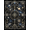 Black, Pattern 10, variant on ODIKA 4'x6' Machine Washable Non-Slip Area Rug, Gothic Black High Traffic Rug, Black, 1167460