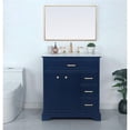 thumbnail image 6 of Elegant Decor Americana 32" Solid Wood and Metal Single Bathroom Vanity in Blue, 6 of 8