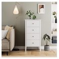 thumbnail image 2 of Drevy 4 Drawer Dresser, Antique Wide Chest of Drawers with Solid Frame, Closet Dresser Tall Storage Chest Cabinet Nightstand for Living Room, Bathroom, Entryway, White, 2 of 2