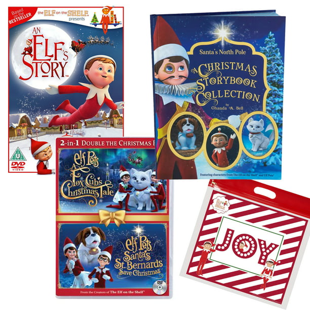 The Elf on the Shelf Animated Movie and Storybook Collection: an Elf's  Story, Arctic Fox Cub's Tale, St Bernards Save Christmas, and The Christmas  Storybook, with Joy Bag 