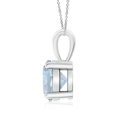 thumbnail image 2 of Angara Necklace - Natural 1.6 ct Aquamarine Solitaire Pendant Necklace in 925 Sterling Silver for Women | Natural Aquamarine Necklace, 2 of 9