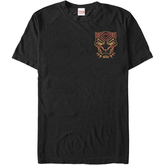Mens Marvel Black Panther 2018 Mask Badge T-Shirt - Black - 3X Large