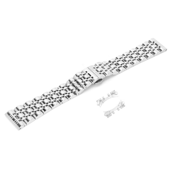 Stainless Steel Watch Strap, 21mm Replacement Watch Band Adjustable Watch Band For Quartz Watch For Home