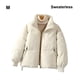 thumbnail image 3 of Minnieouse Brave Cold In Style-Chaqueta corta negra y Beige para mujer, abrigo cálido de invierno, chaquetas de transición cálidas duraderas Abrigos y chamarras Blanco METRO, 3 of 6