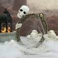 thumbnail image 2 of Skeleton Picture Frame, Gothic Skull Photo Holder, Halloween Horror Decor, Unique Resin Tabletop Ornament for Home, Office, Party, Spooky Gift, 4x6 Inch Oval Display, 2 of 5