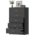 thumbnail image 6 of Black Metal Dresser with 5 Drawer，48" Tall Chest of Drawers with Wide Metal Handle,Drawer Organizer for Bedroom,Living Room,Hallway and Entryway, 6 of 6