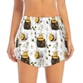 thumbnail image 2 of Daiia Honey Bee Insect Pattern Women's 2 in 1 Running Shorts - Lightweight Athletic Workout Gym Yoga Shorts Liner with Phone Pockets-XX-Large, 2 of 7