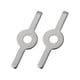 thumbnail image 1 of 1 Conjunto de 2 piezas de acero inoxidable Molino de carne de acero inoxidable Suministros (plata), 1 of 6