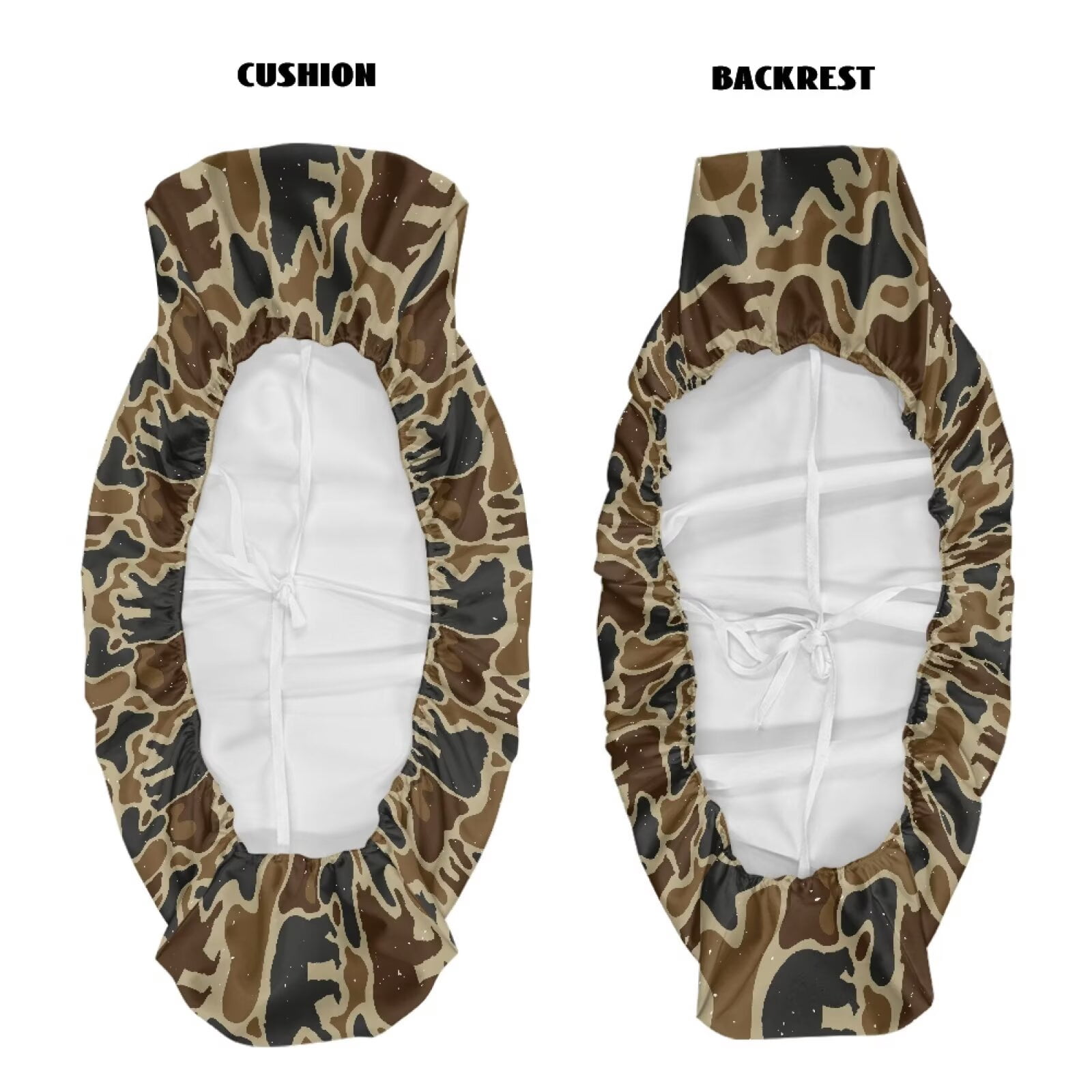 XYZCANDO Bear UTV Seat Covers for Kawasaki Mule 4000 2 Pack Brown Camo UTV Seats Cover Accessory Part Easy Installation Replacement Bench Seat Covers Nonslip Full Protection