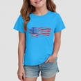 thumbnail image 2 of TOWED22 Girls Red White Blue Shirts 4th of July T-Shirts Summer Tee Tops for Toddler Kids 1-14 Years USA Theme(Blue,13-14 Y), 2 of 4
