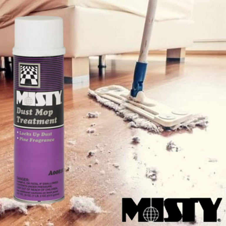 Misty Dust Mop Treatment Spray - 18 Ounce (Case of 12) 1003402 - Janitorial  Grade Spray, Acts Like A Dust Magnet 
