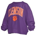 thumbnail image 2 of Women's Pressbox  Purple Clemson Tigers Janise Fleece Sweatshirt, 2 of 3