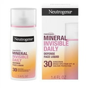 Neutrogena Purescreen+ Invisible Daily Defense Mineral Sunscreen for Face with SPF 30, Broad Spectrum Mineral Sunscreen with Vitamin E, Water Resistant, Fragrance-Free, 1.4 fl. oz