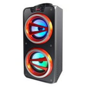AUDSTER AUD-L540 Portable Wireless Bluetooth Rechargeable Speaker with LED Lights, FM Radio and USB/AUX/TF Card Input (Red)