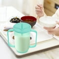 thumbnail image 4 of FONDOTIN 2Pcs Patient Sippy Mug With Handles Light Green Plastic Spill Resistant For Bedridden Elderly, 4 of 8