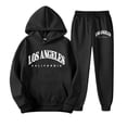 thumbnail image 7 of Fabrcox M-5XL 2 Piece Mens Sweatsuit Fleece Mens Hoodie and Jogger Set Causal Athletic Gym Sweatshirt Joggers Track Suits for Men Set Black M, 7 of 7