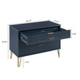 thumbnail image 3 of 2-Piece DUMBO Standard 3-Drawer Dresser and DUMBO 2.0 Nightstand in Blue, 3 of 12