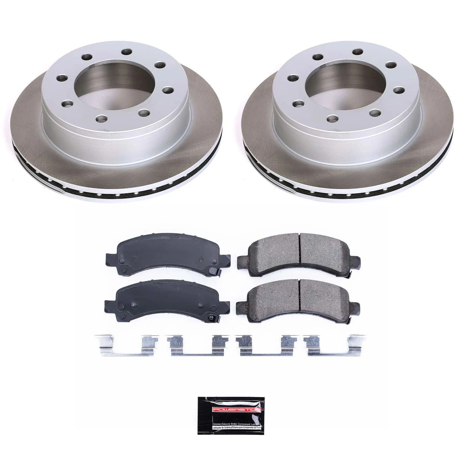 PowerStop Rear Semi-Coated Rotor and Low-Dust Ceramic Brake Pad Kit SC2043