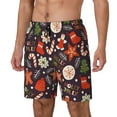 thumbnail image 2 of Uemuo Winter Holiday Christmas Pattern Mens Swim Trunks Quick Dry Board Shorts with Mesh Lining, Stretch Beach Shorts Quick Dry No-Chafing Board Shorts-, 2 of 9