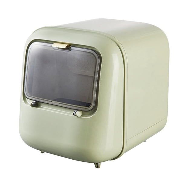Contenedor para almacenar arroz con tapa sellada, dispensador de arroz, 10 kg de grosor, extra grande Verde