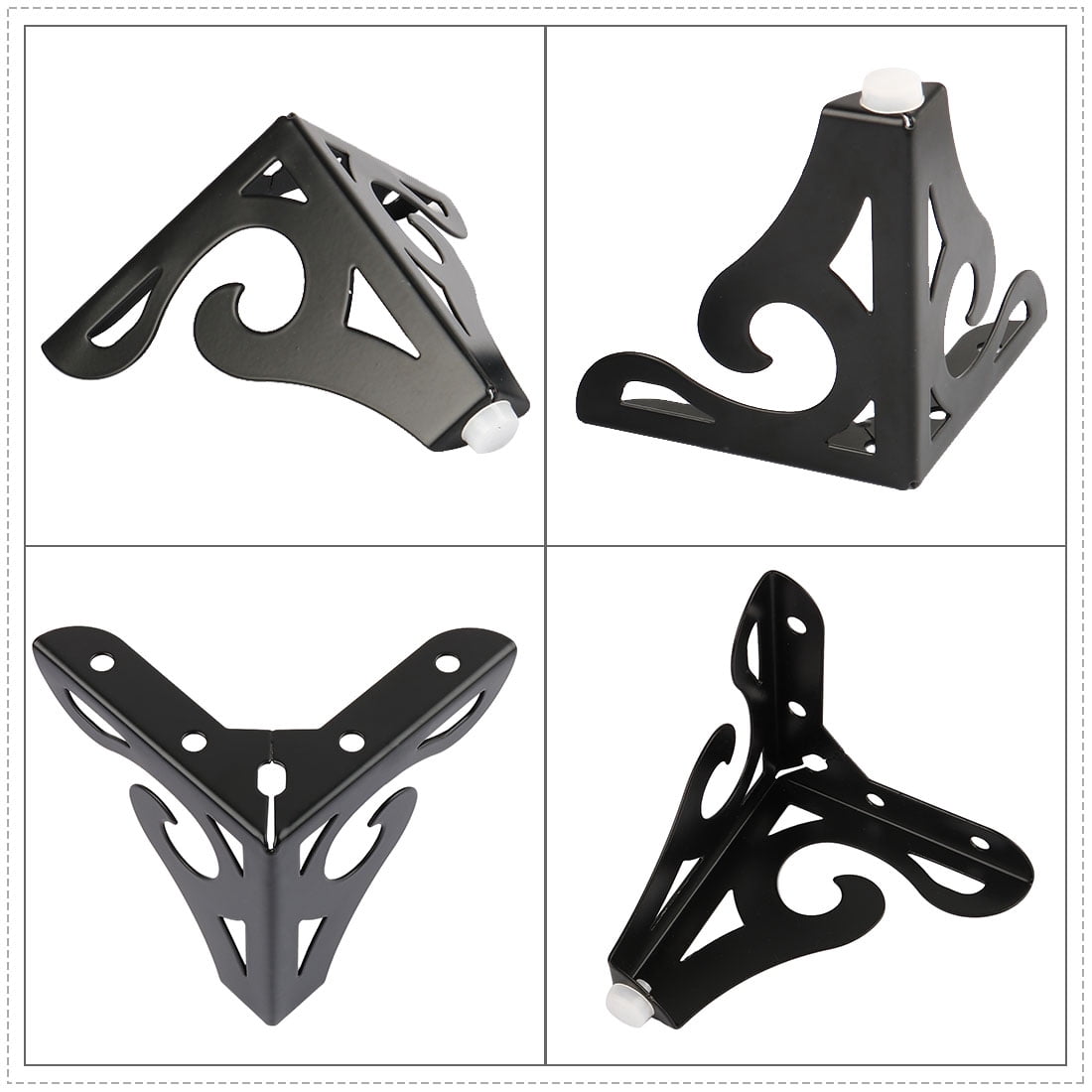 Unique Bargains Metal 4 Pcs Furniture Legs for Sofa Cabinet 3.86" x 3.86" x 4.92"