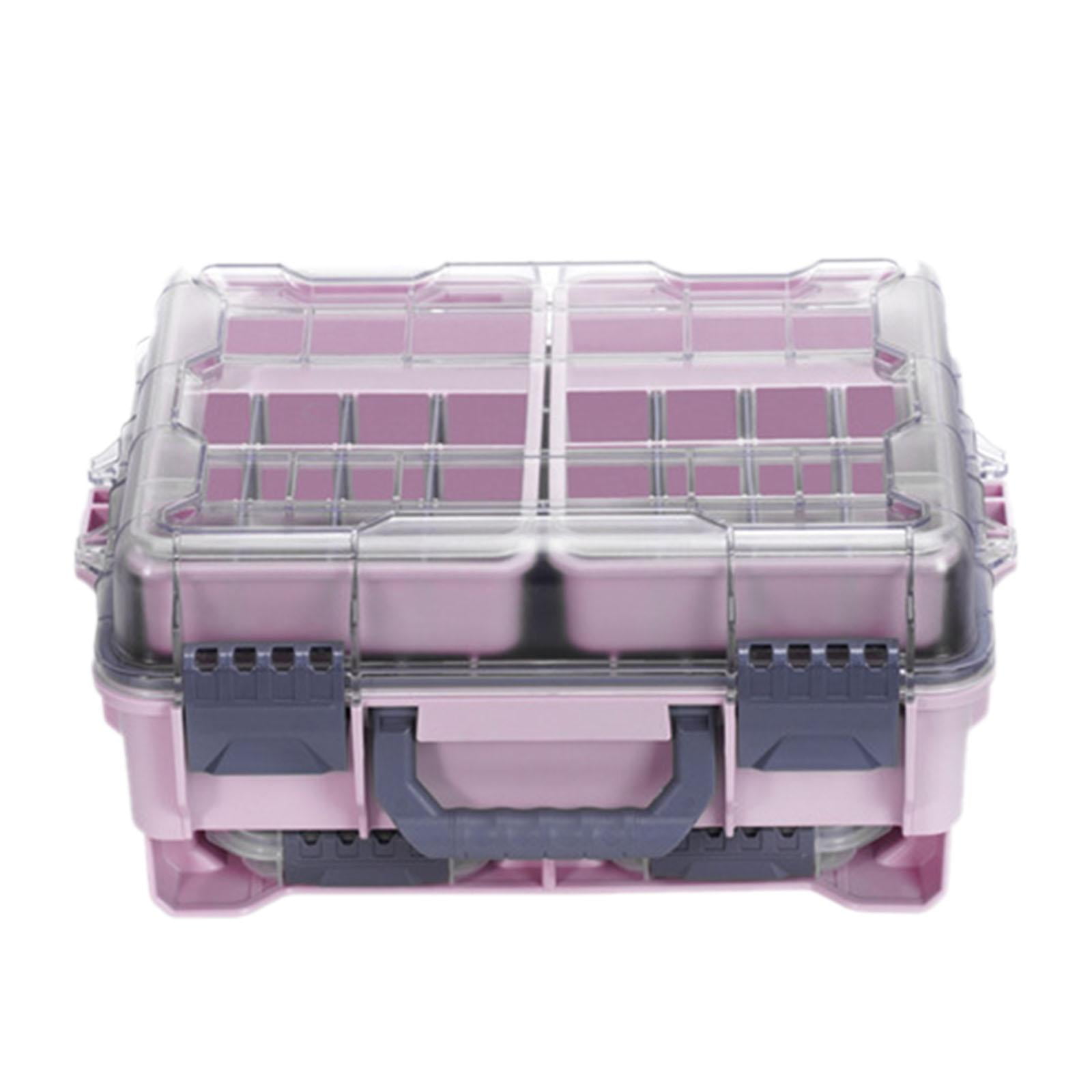 harayaa Fishing Tackle Box Fishing Accessories Box Multifunctional Storage Organizer Pink