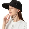 thumbnail image 2 of Ponytail Sun Hats for Women, 2 in 1 Zip-Off Uv Protection Wide Brim Beach Hat Sun Visors, 2 of 7