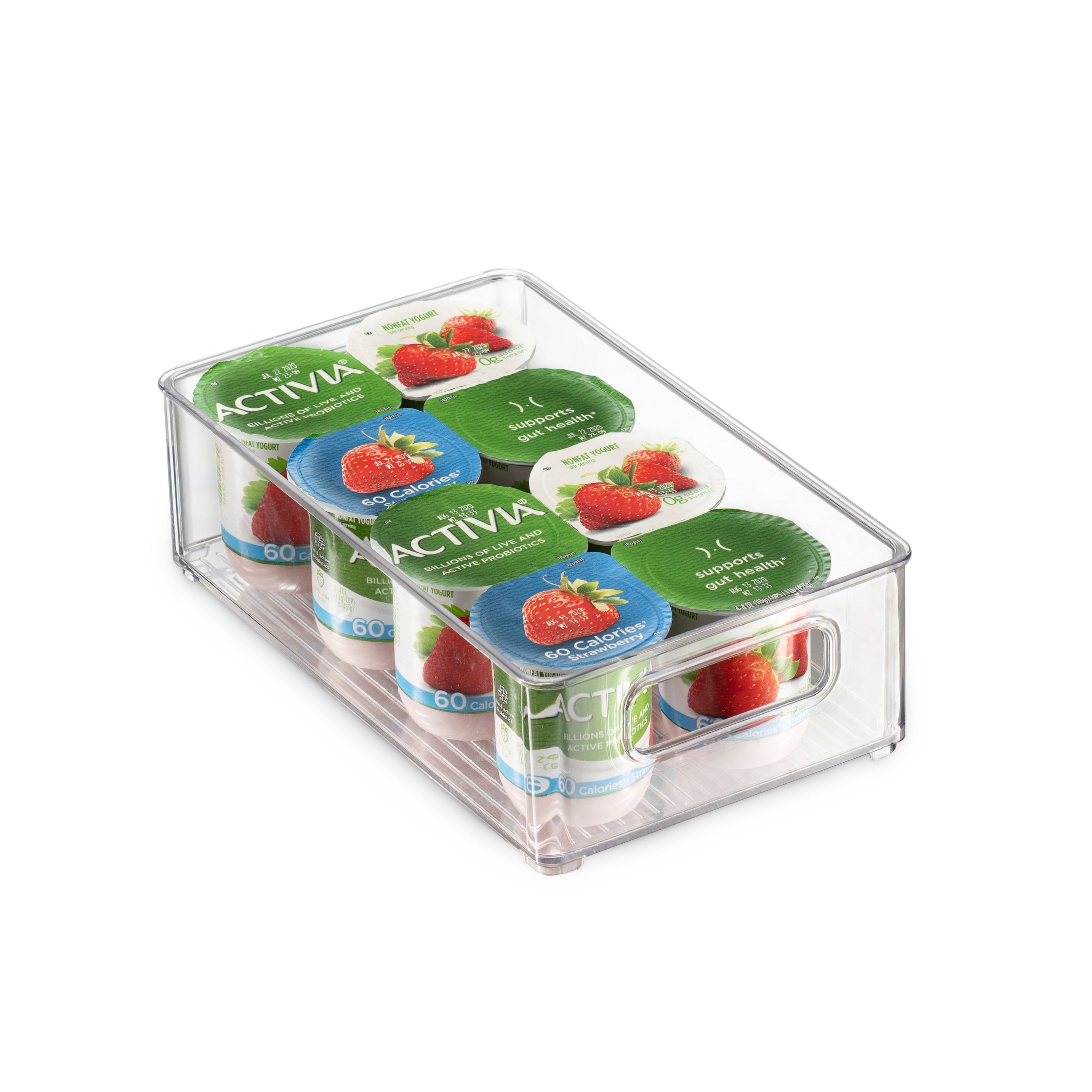 Household Food Storage Box Clear Reusable Fruit and Vegetable Storage  Multifunctional Leak 6 Grid for Shelves Countertops Fridge Pantry