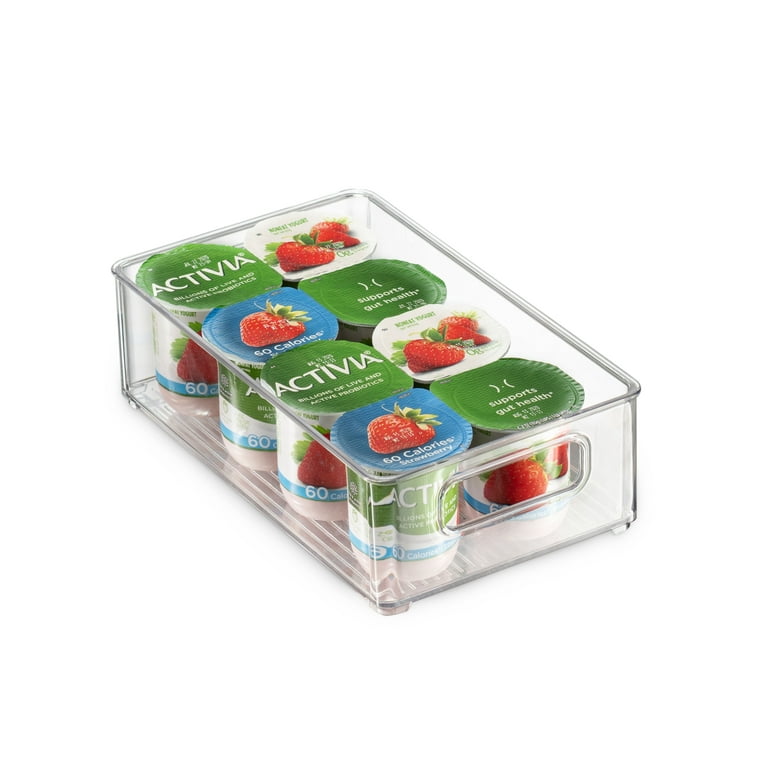 Stackable Refrigerator Storage Box With Handle Kitchen Fruit - Temu