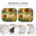 thumbnail image 6 of Wukai Artistic Oil Painting Sunflower Print Windshield Sun Shade, Car Front Window Shades Sunshade Cover Sun Visor Shield Block Automotive Interior Protector Blocks UV Rays-Medium, 6 of 6
