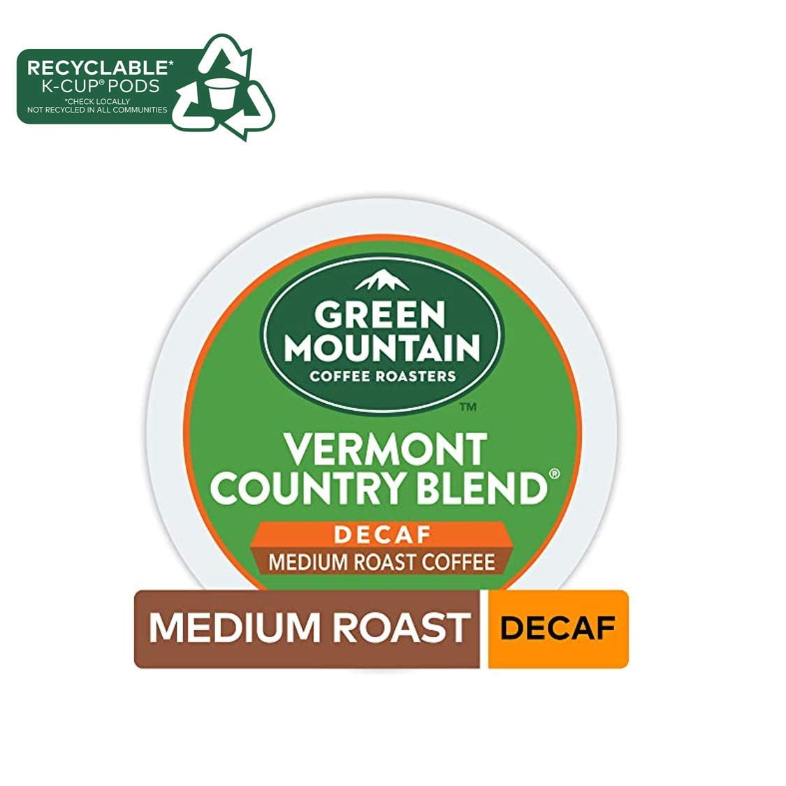 Green Mountain Coffee Vermont Country Blend Decaf Keurig Single-Serve K-Cup Pods, Medium Roast Coffee, 96 Count