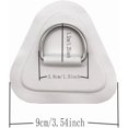 thumbnail image 3 of WWS-4 Pieces Pad/Patch D Rings for PVC Inflatable Boat Canoe Raft Stainless Steel D-Ring Dinghy Kayak Surfboard Paddle Board (White), 3 of 4