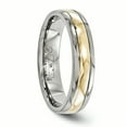 thumbnail image 5 of Edward Mirell Titanium with 14K Yellow Inlay 5mm Band, 5 of 7