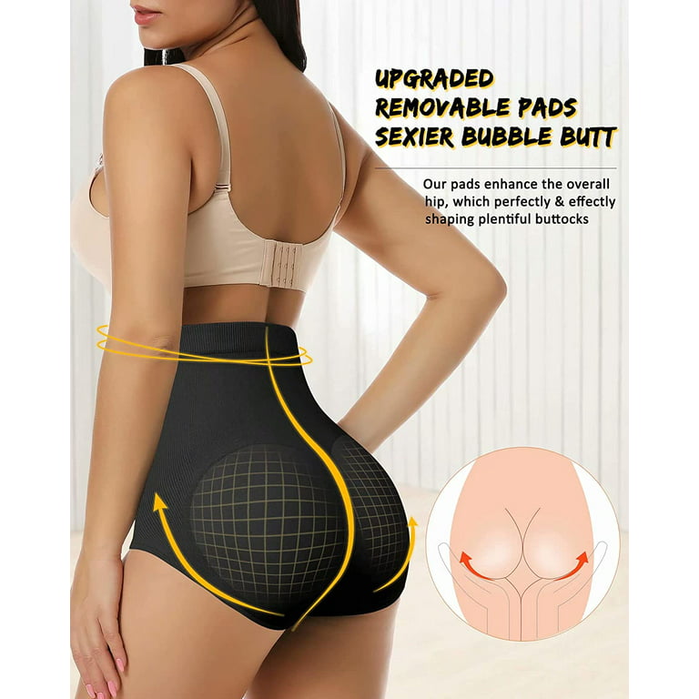 Butt Lifter Panties Seamless Padded Underwear for Women Booty Booster  Bigger Butt Shapewear Pack of 3 (Color : 3 Pcs, Size : M.)