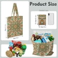 thumbnail image 4 of Geometric Mandala Design Foldable Shopping Bag - Durable Machine Washable Tote with Reinforced Stitching, 4 of 5