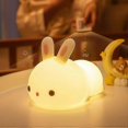 thumbnail image 1 of Night light for kids, cute rabbit lamp, 7 colors night light for kids room, kawaii cute teen girl room decor, kids room battery toddler baby night lig, 1 of 5