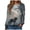 Grey, variant on idosla Women's Western Horse Print Sweatshirt Vintage Cowboy Horse Casual Long Sleeve Crew Neck Loose Pullover Shirts Tops (Coffee, XXL)