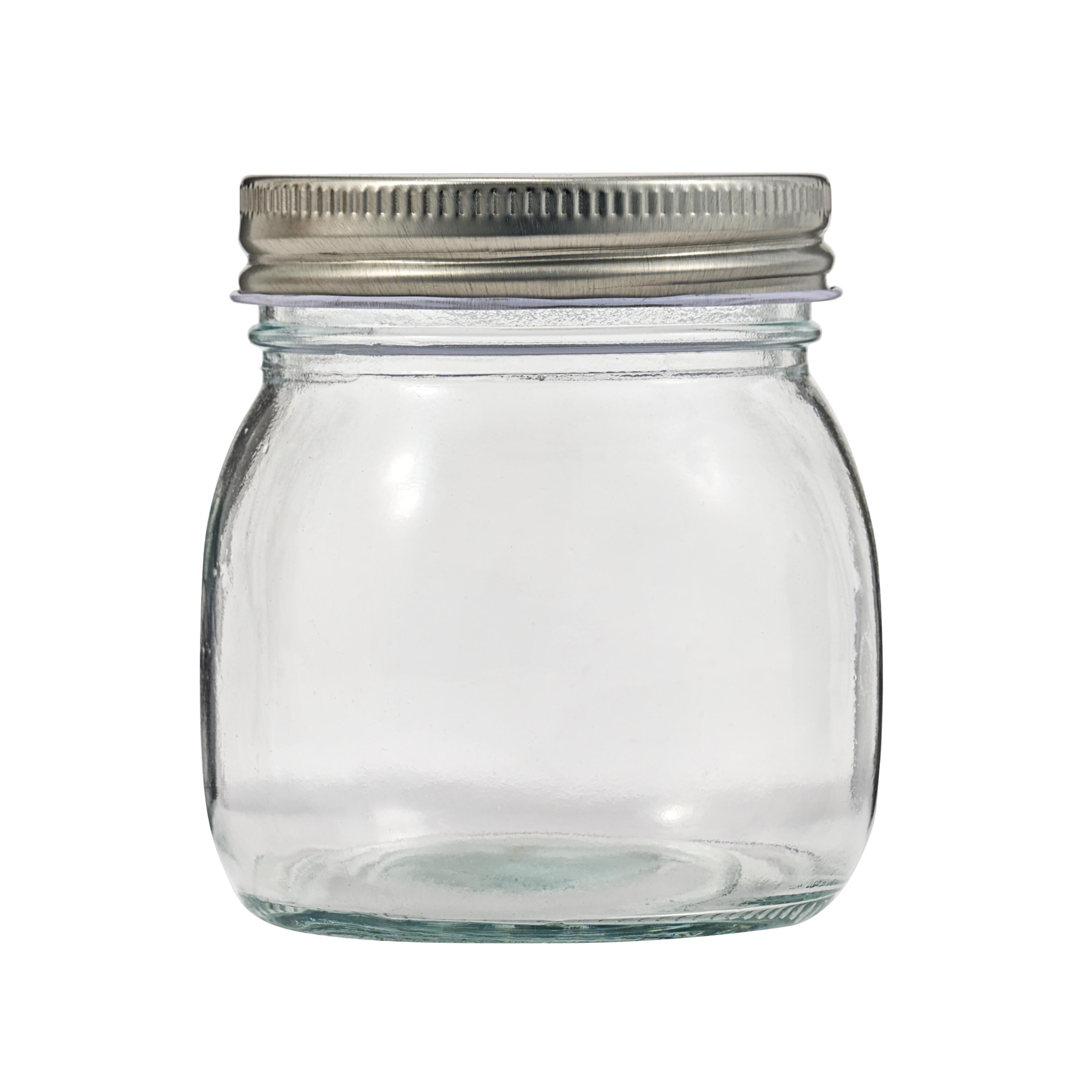 (3 pack) Plaid Surfaces Glass Mason Jar with Lid, 8 oz Customizable Jar for DIY Arts and Crafts