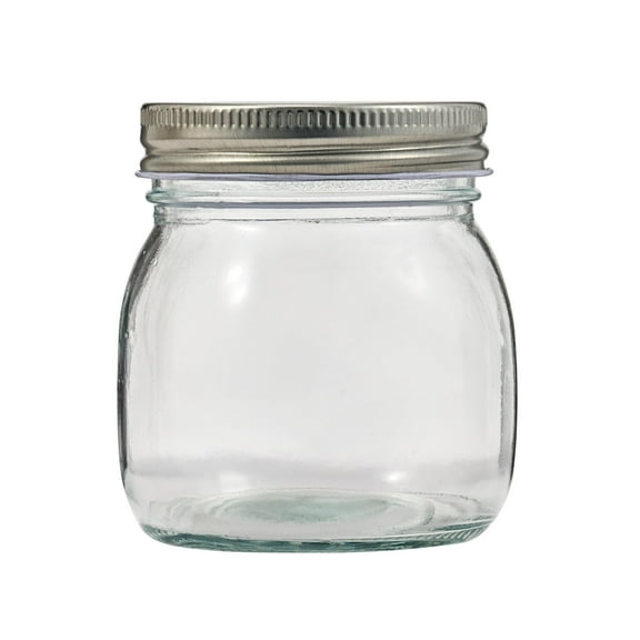 Plaid Surfaces Glass Mason Jar with Lid, 8 oz Customizable Jar for DIY Arts and Crafts