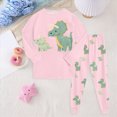 thumbnail image 2 of TOWED22 Toddler Boys Girls Pajamas Truck Cotton Kids Graphic 2 Piece Planets Pjs Sleepwear Clothes Sets Fall Winter 3 6 9 12 18 24 Months 2 3 4 5 6 7 8 9 Years(Green,7-8 Y), 2 of 8